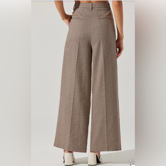 ASTR the label Houndstooth Check Wide Leg Pants L - Picture 2 of 13